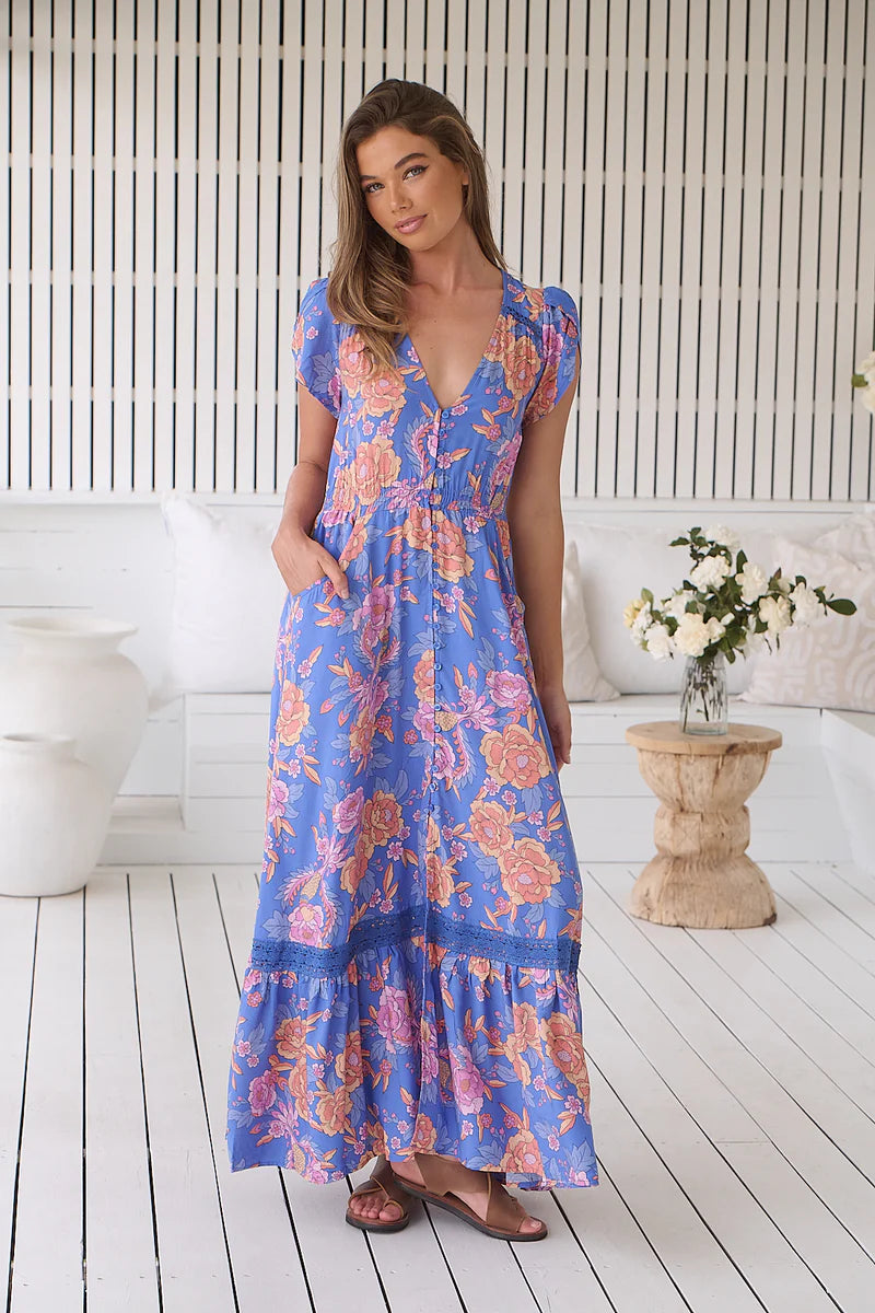 Glastonbury Print Carmen Maxi - Jaase