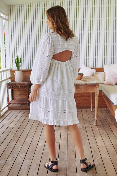 White Te Amo Collection Shaye Midi Dress- Jaase