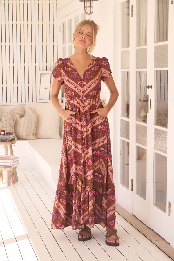 Savanna Print Carmen Maxi - Jaase