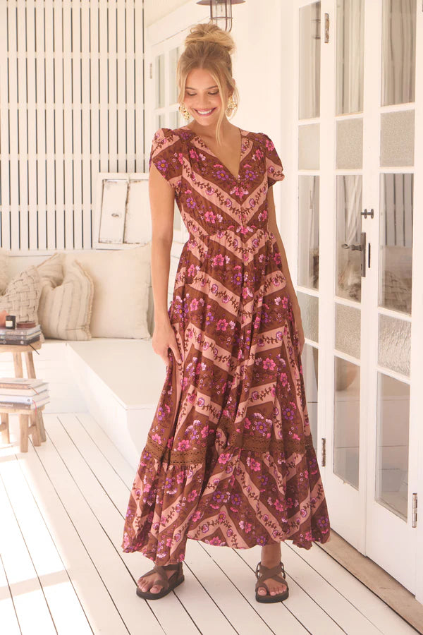 Savanna Print Carmen Maxi - Jaase