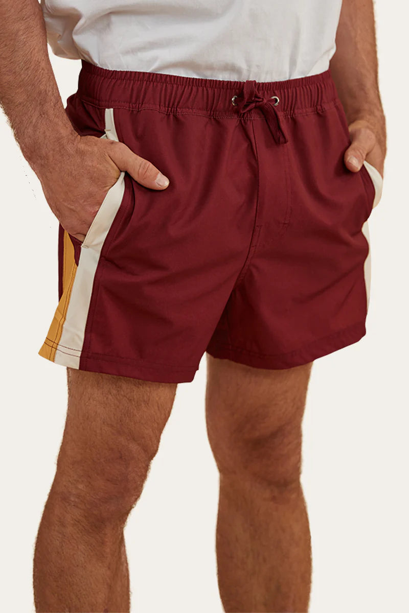 RINGERS WESTERN Rally Mens Swim Short - Burgundy