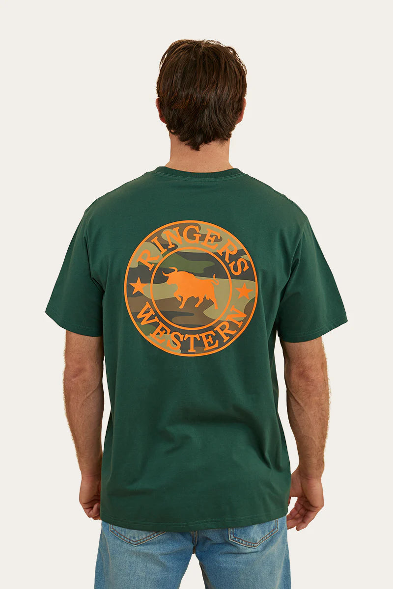 RINGERS WESTERN Signature Bulls Men Loose T-Shirt- Pine/Camo