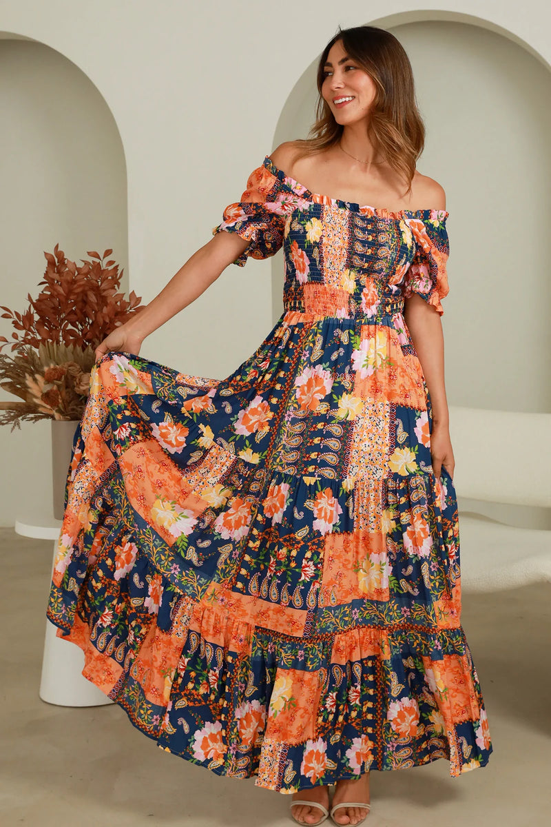 DreamCatcher Edith Off Shoulder Maxi Dress