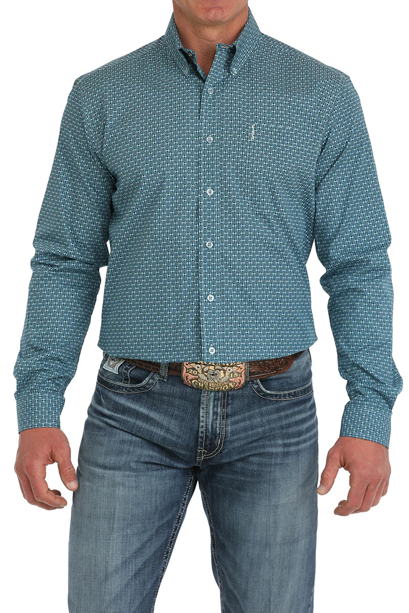 Cinch - Mens Green Modern Fit Shirt