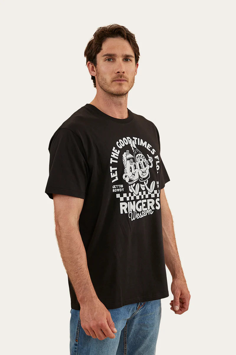 RINGERS WESTERN Good Life Mens Loose Fit T-Shirt - Black