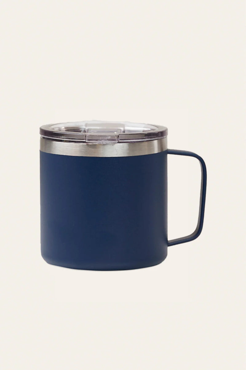 RINGERS WESTERN Brew Mug Powder Coated Insulated- Navy