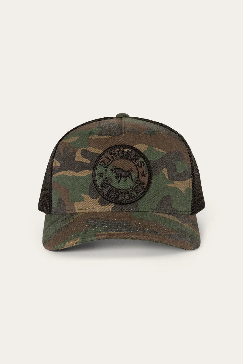 RINGERS WESTERN Signature Bull Trucker Cap - Camo/Black