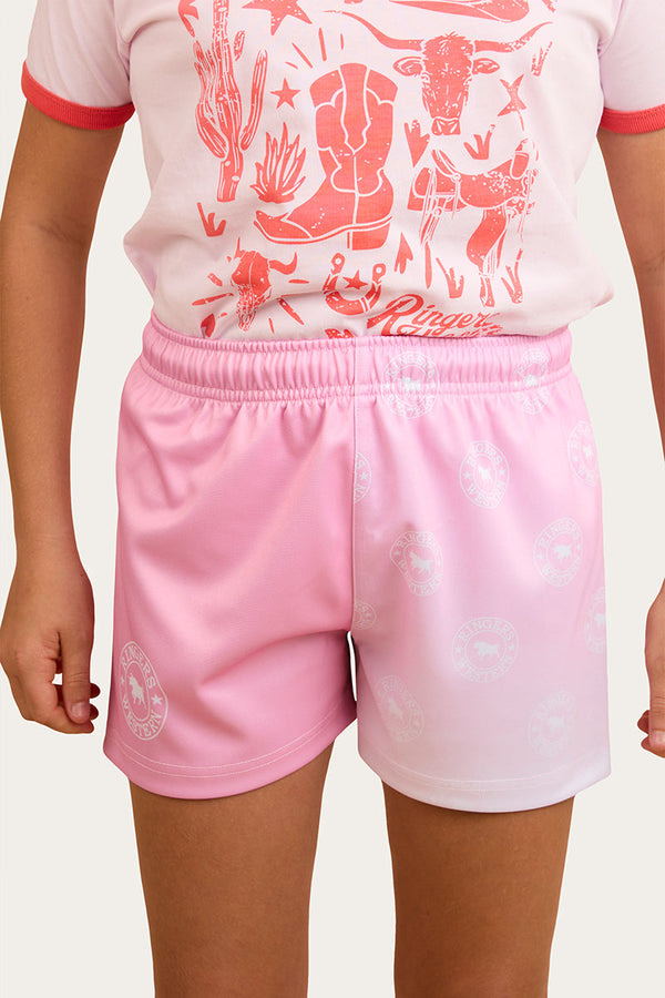 RINGERS WESTERN Signature Bull Kids Footy Shorts/Pink