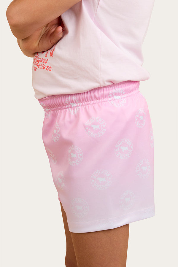 RINGERS WESTERN Signature Bull Kids Footy Shorts/Pink