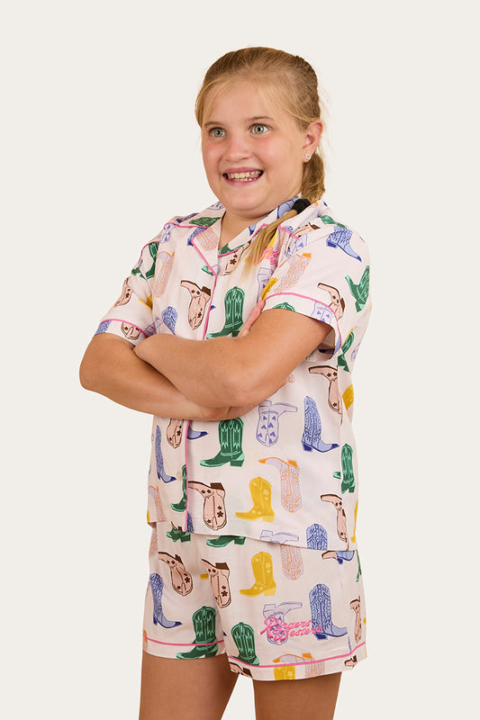 RINGERS WESTERN Bianca Kids Short Pyjama Set - Barely Pink