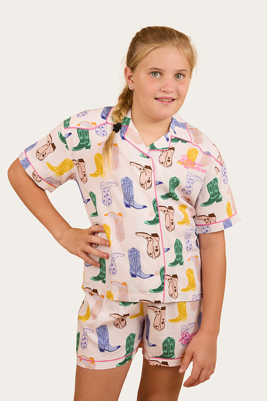 RINGERS WESTERN Bianca Kids Short Pyjama Set - Barely Pink