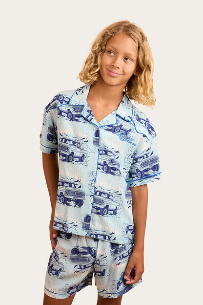 RINGERS WESTERN Truck Yeah Kids Short Pyjama Set - Light Blue