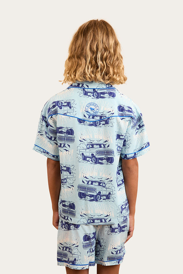 RINGERS WESTERN Truck Yeah Kids Short Pyjama Set - Light Blue