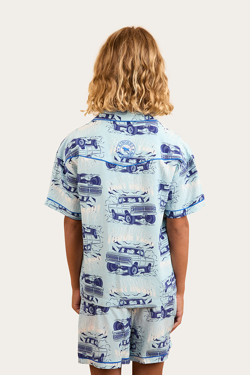 RINGERS WESTERN Truck Yeah Kids Short Pyjama Set - Light Blue