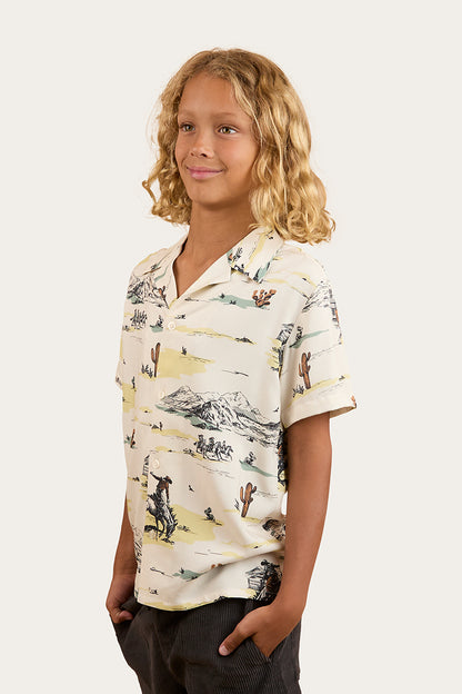 RINGERS WESTERN Rodeo Boys Party Shirt - Off White