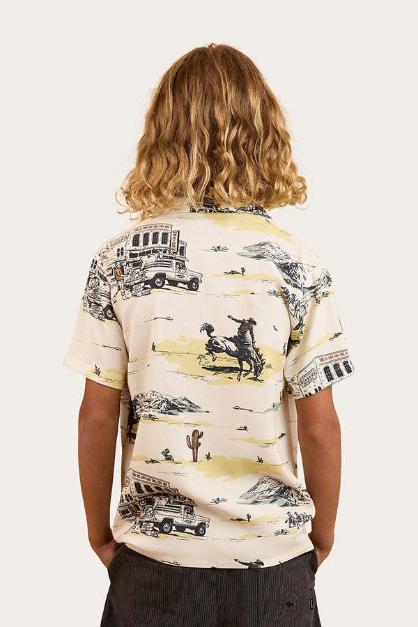 RINGERS WESTERN Rodeo Boys Party Shirt - Off White
