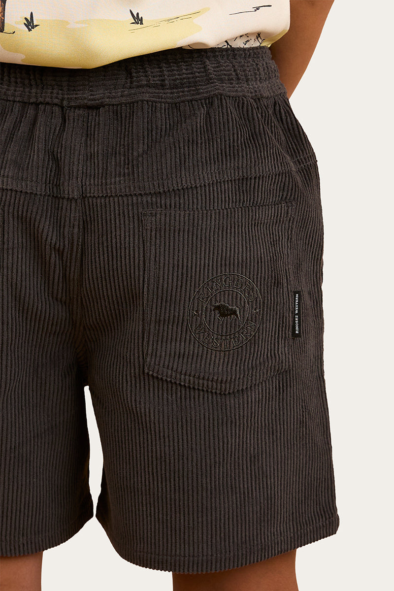 RINGERS WESTERN Ronan Boys Corduroy Walk Short - Charcoal