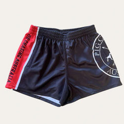 PCA Footy Shorts - Red Stripe OG - ZIP POCKETS!