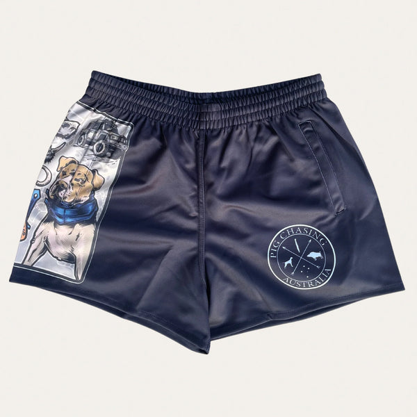 PCA Footy Shorts - Aussie Hunter - Zip Pockets