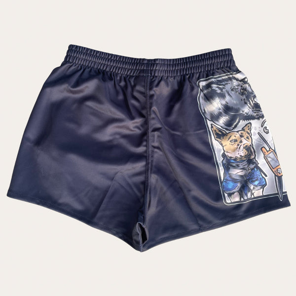 PCA Footy Shorts Aussie Hunter / Charcoal - Zip Pockets