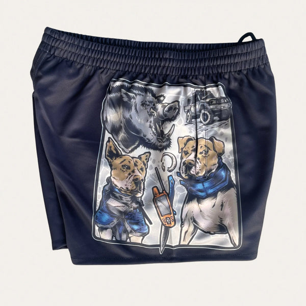 PCA Footy Shorts - Aussie Hunter - Zip Pockets