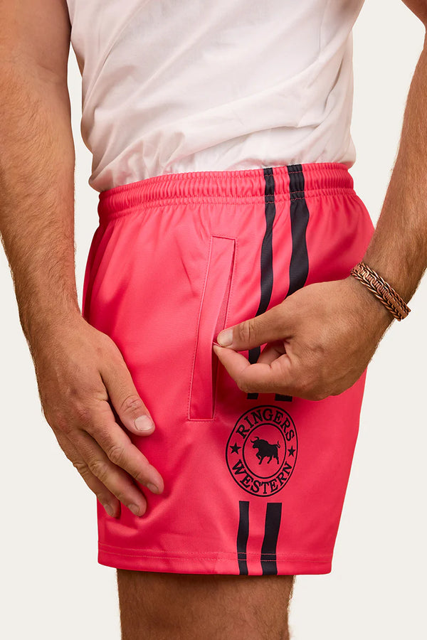 RINGERS WESTERN Footy Shorts- Melon