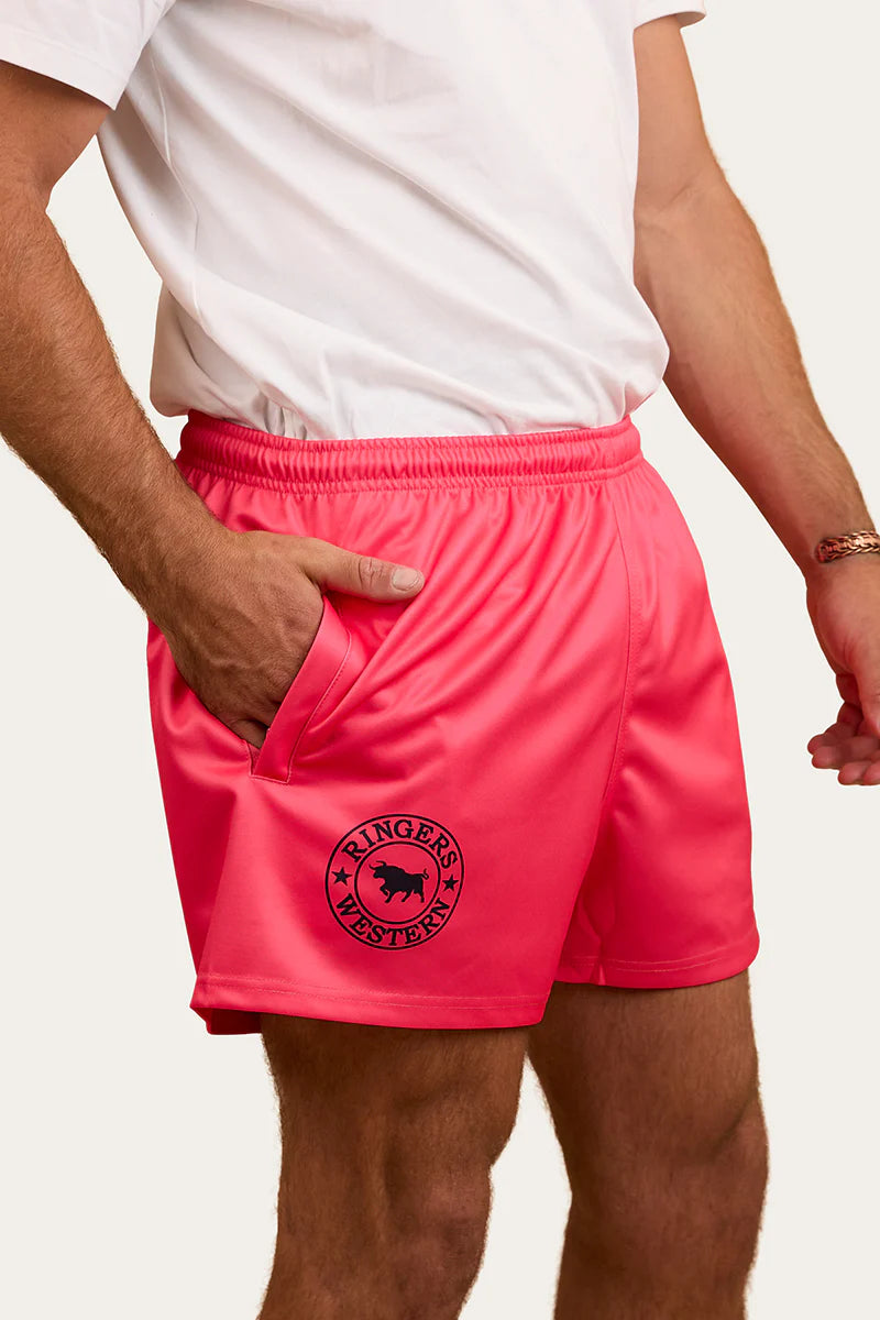 RINGERS WESTERN Footy Shorts- Melon