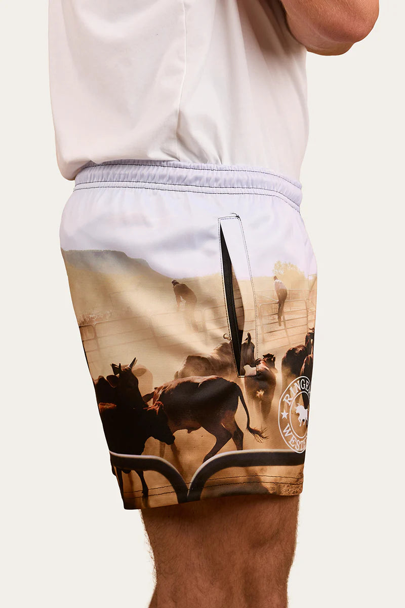 RINGERS WESTERN Ringers Mens Footy Short/ Mutli