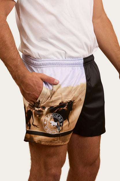 RINGERS WESTERN Ringers Mens Footy Short/ Mutli