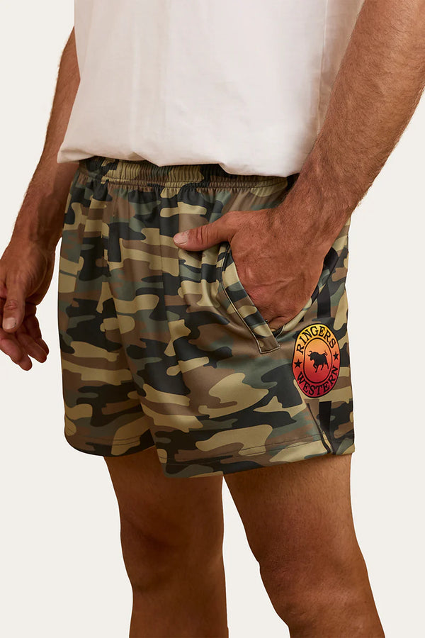 RINGERS WESTERN Signature Bull Kids Footy Shorts- Camo