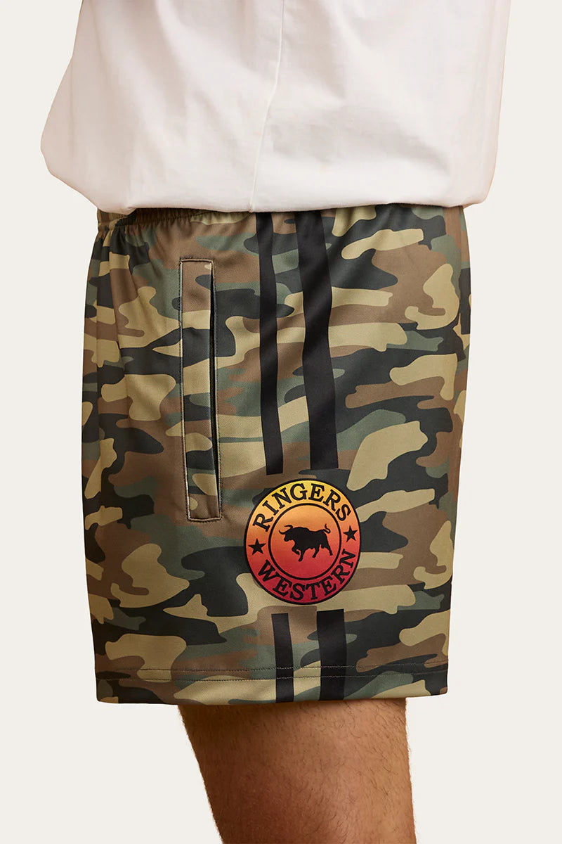 RINGERS WESTERN Signature Bull Kids Footy Shorts- Camo