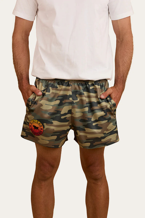 RINGERS WESTERN Signature Bull Kids Footy Shorts- Camo