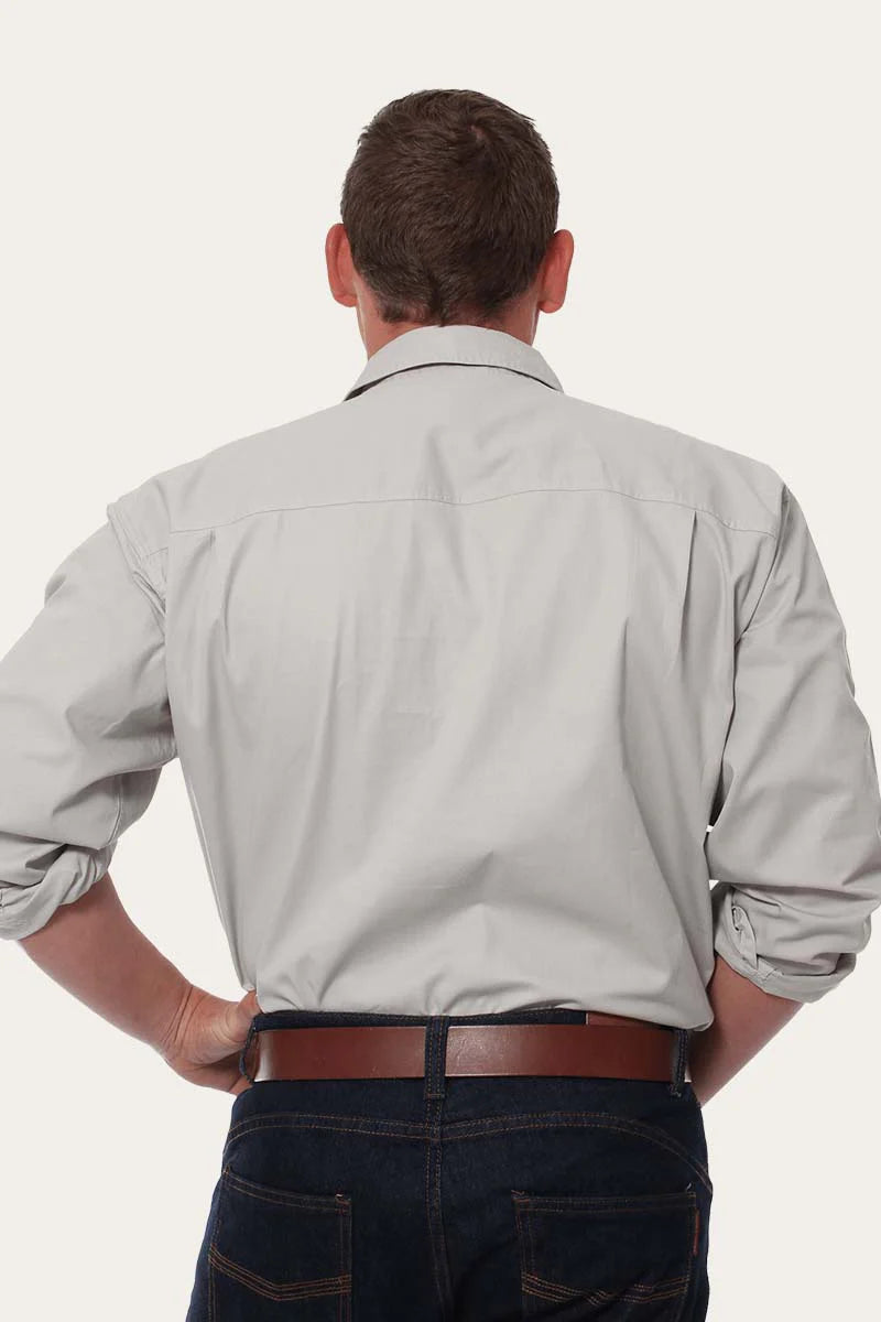 RINGERS WESTERN Men's Full Button Work Shirt - Beige