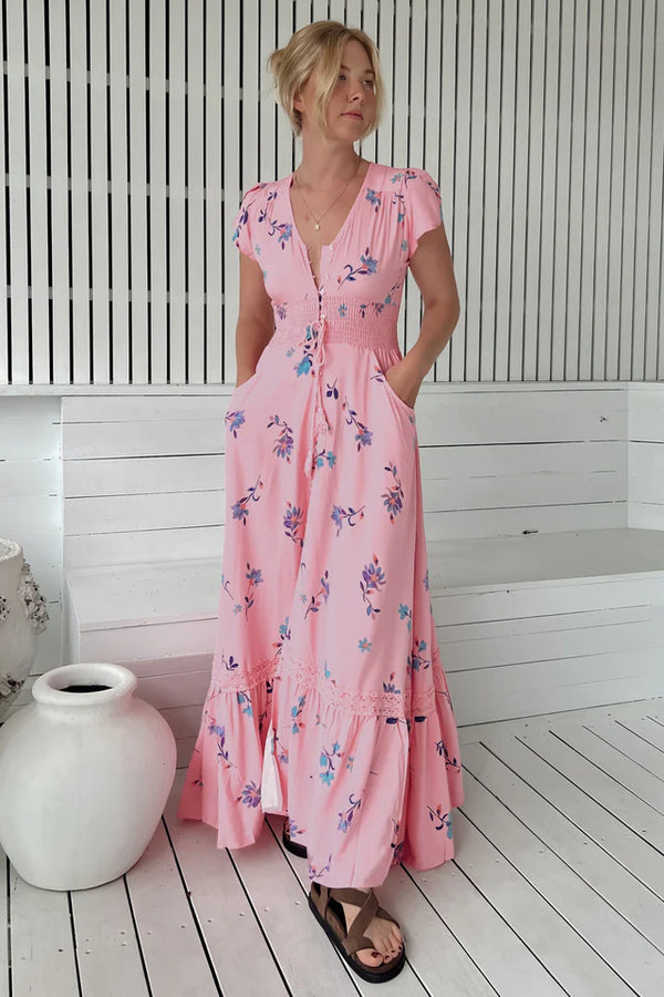 Wild Berry Print Romi Maxi dress - JAASE