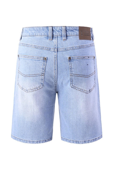 PILBARA Men's Stretch Denim Jean Short - Acid Wash