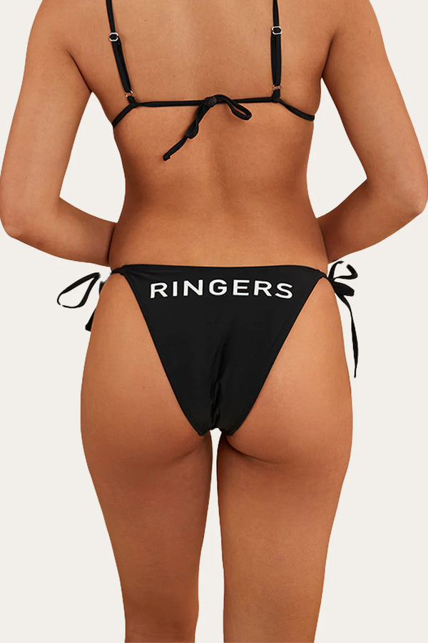RINGERS WESTERN Signature Bull Womens Tie Side Bikini Bottom - Black
