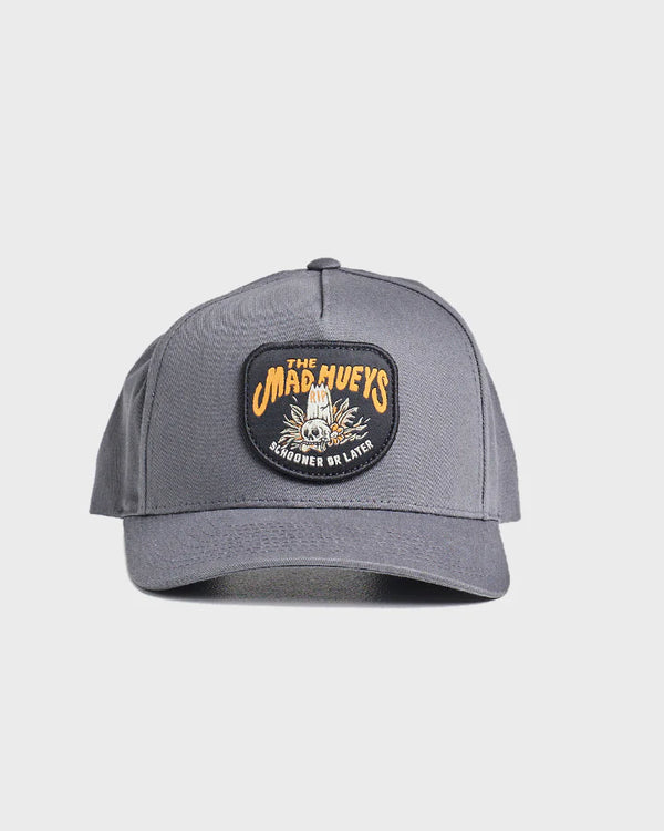 The Mad Hueys SCHOONER OR LATER | TWILL SNAPBACK - CHARCOAL -OSFM