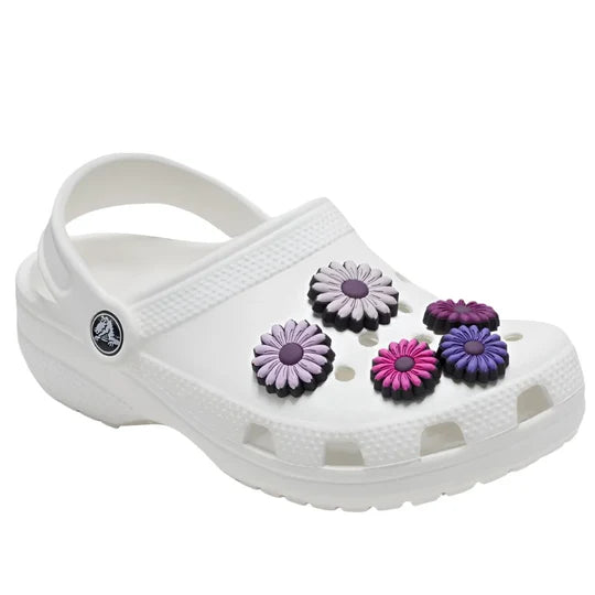 CROCS Jibbitz™ Shoe Charms - Mixed Purple Florals 5 Pack