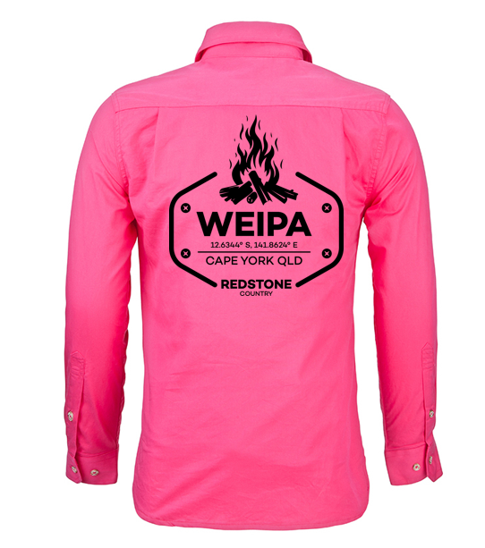 Pilbara x Redstone Women's Full Button Work Shirt- Hot Pink