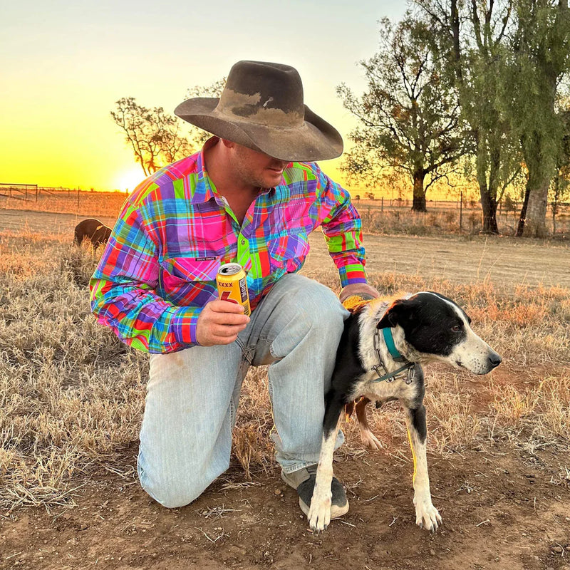 Coastal Cowboys - Static Mens Half Button Workshirt