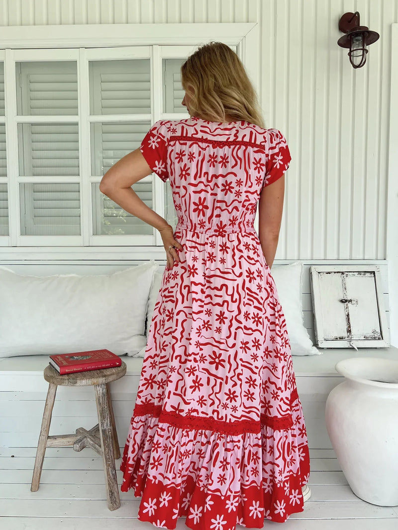 JAASE Carmen Maxi - Strawberry Spritz Print