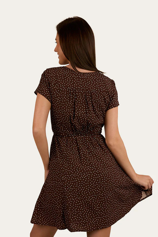 RINGERS WESTERN Marrabel Womens Mini Dress - Chocolate/White (Copy)