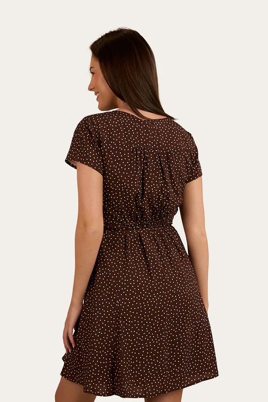 RINGERS WESTERN Marrabel Womens Mini Dress - Chocolate/White (Copy)