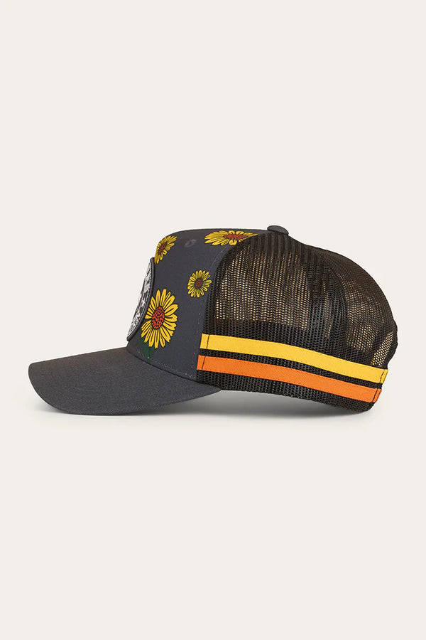 RINGERS WESTERN Sunflowers Kids Trucker Cap - Black/Multi