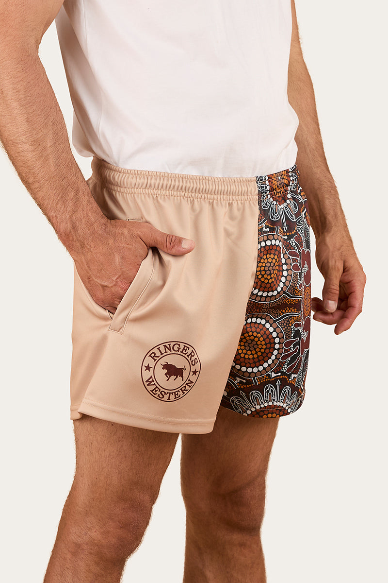 RINGERS WESTERN Walkabout Warrior Footy Short- Dark Sand / Multi