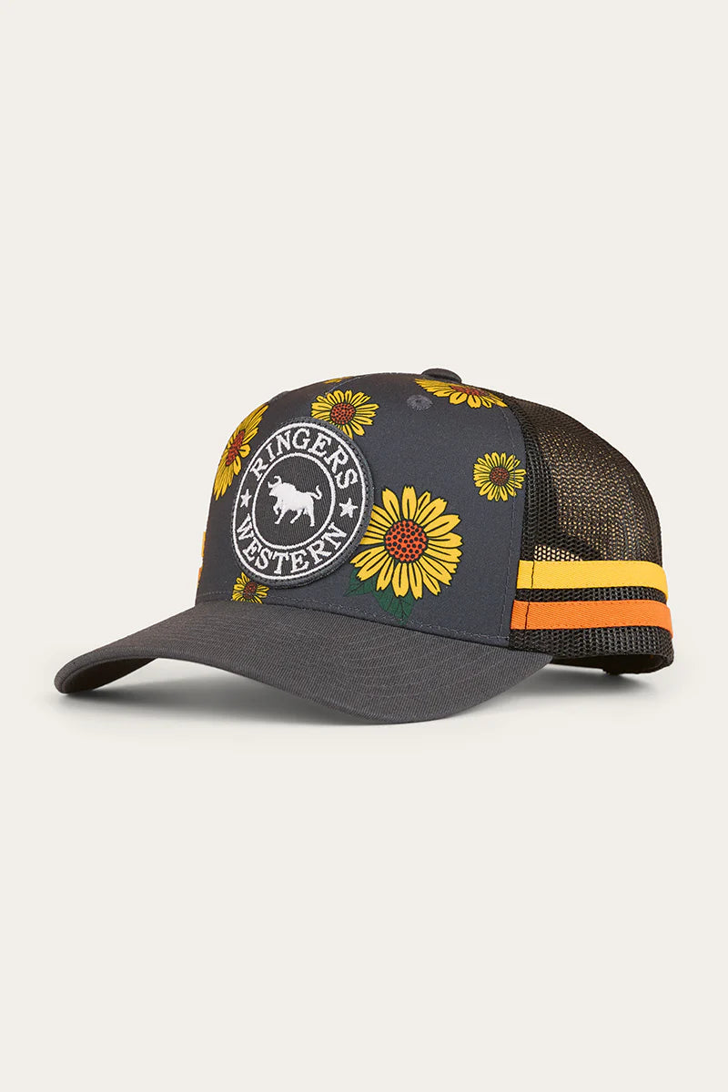 RINGERS WESTERN Sunflower Trucker Cap - Black/Multi