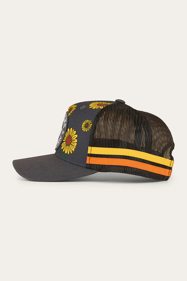 RINGERS WESTERN Sunflower Trucker Cap - Black/Multi