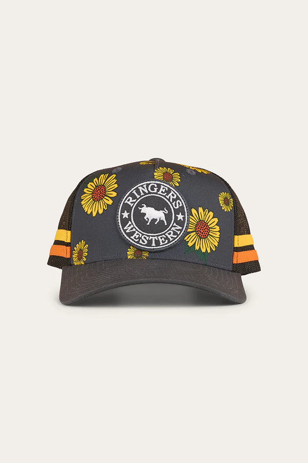 RINGERS WESTERN Sunflower Trucker Cap - Black/Multi