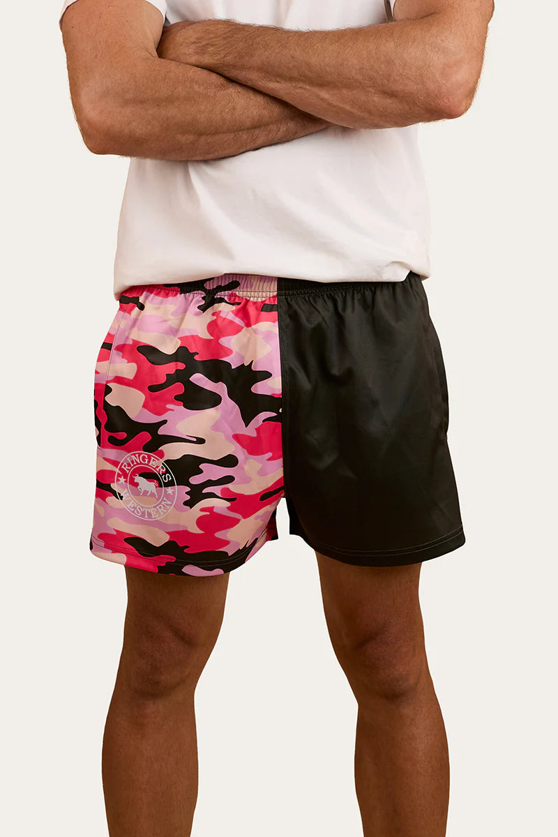 RINGERS WESTERN Unisex Footy Short - Charcoal / Pink Camo