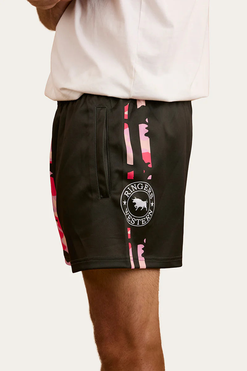 RINGERS WESTERN Unisex Footy Short - Charcoal / Pink Camo